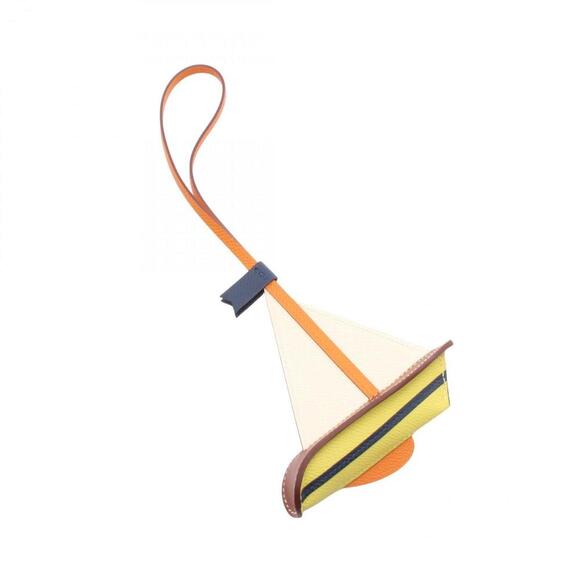 HERMES Orange Leather Charm - Picture 2 of 4